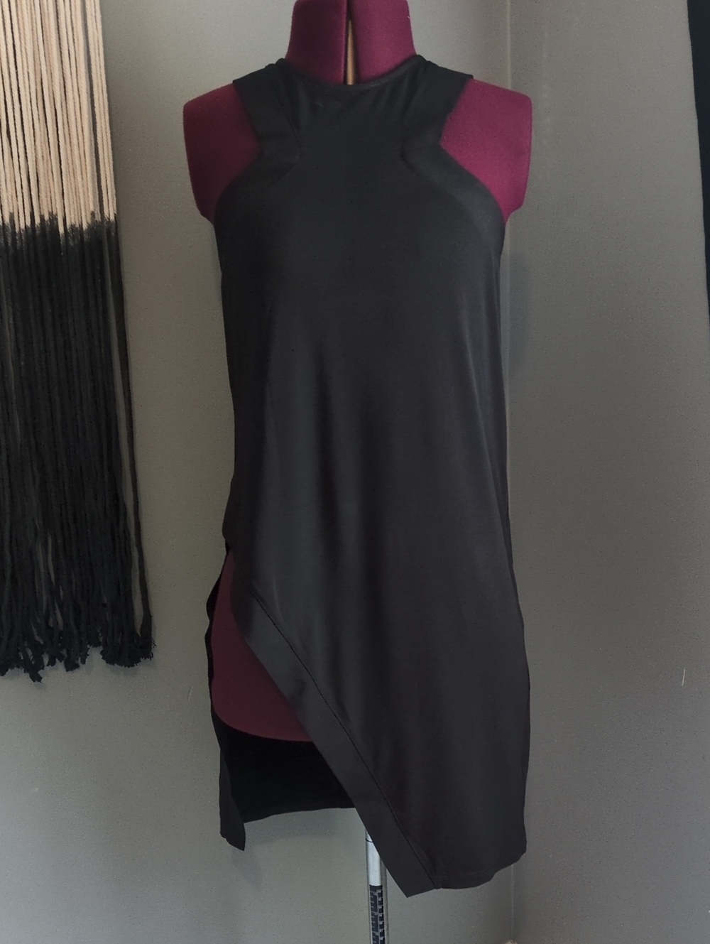 Express Black Sleeveless Asymmetric Tunic